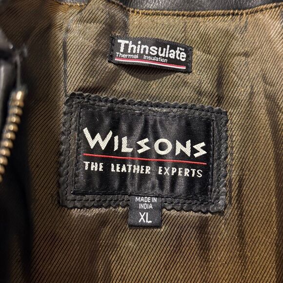 Wilson Thinsulate 3M Leather Jacket Men’s Sz XL - Picture 4 of 5